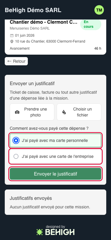 Choix du moyen de paiement
